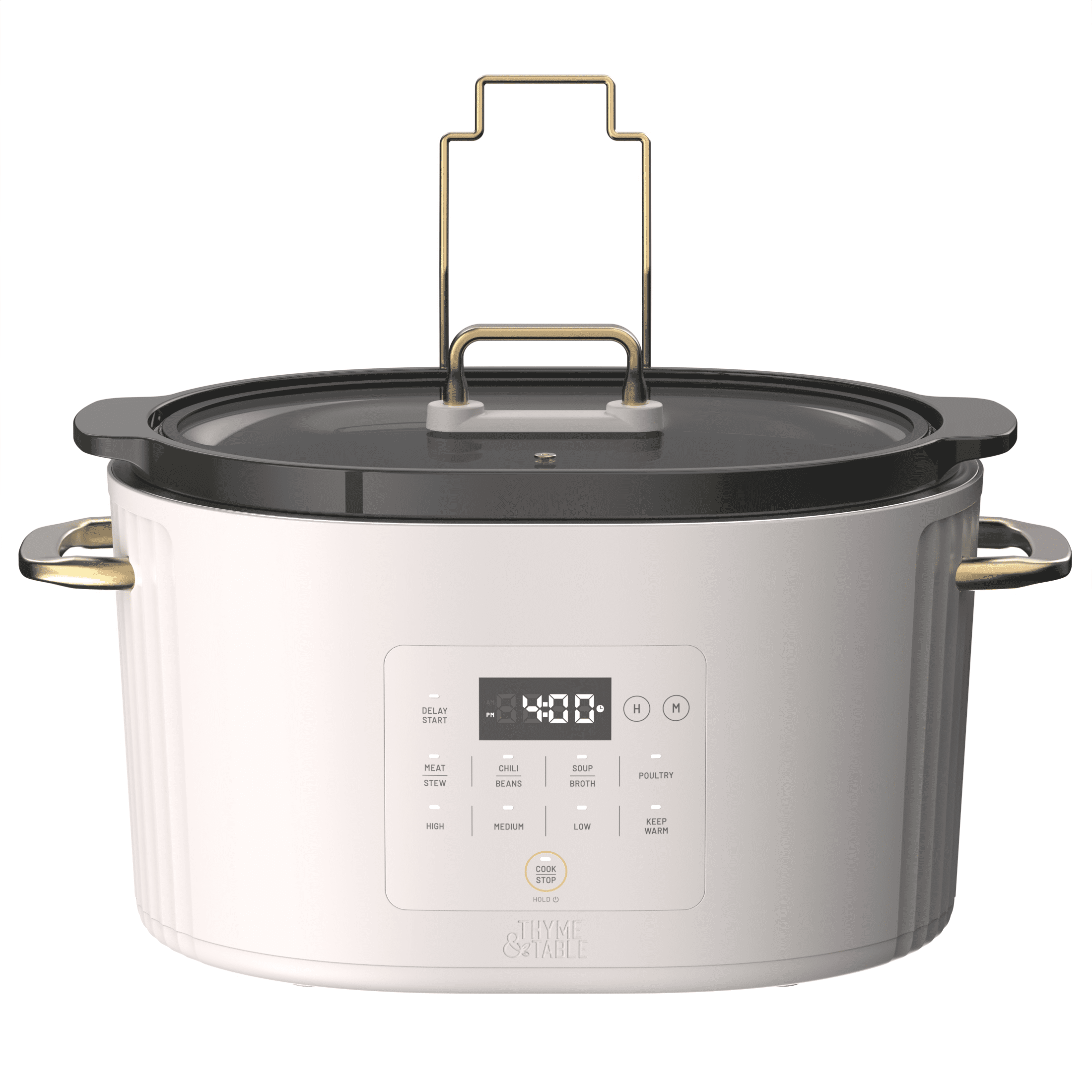 Thyme & Table 6QT Programmable Slow Cooker, Sand White