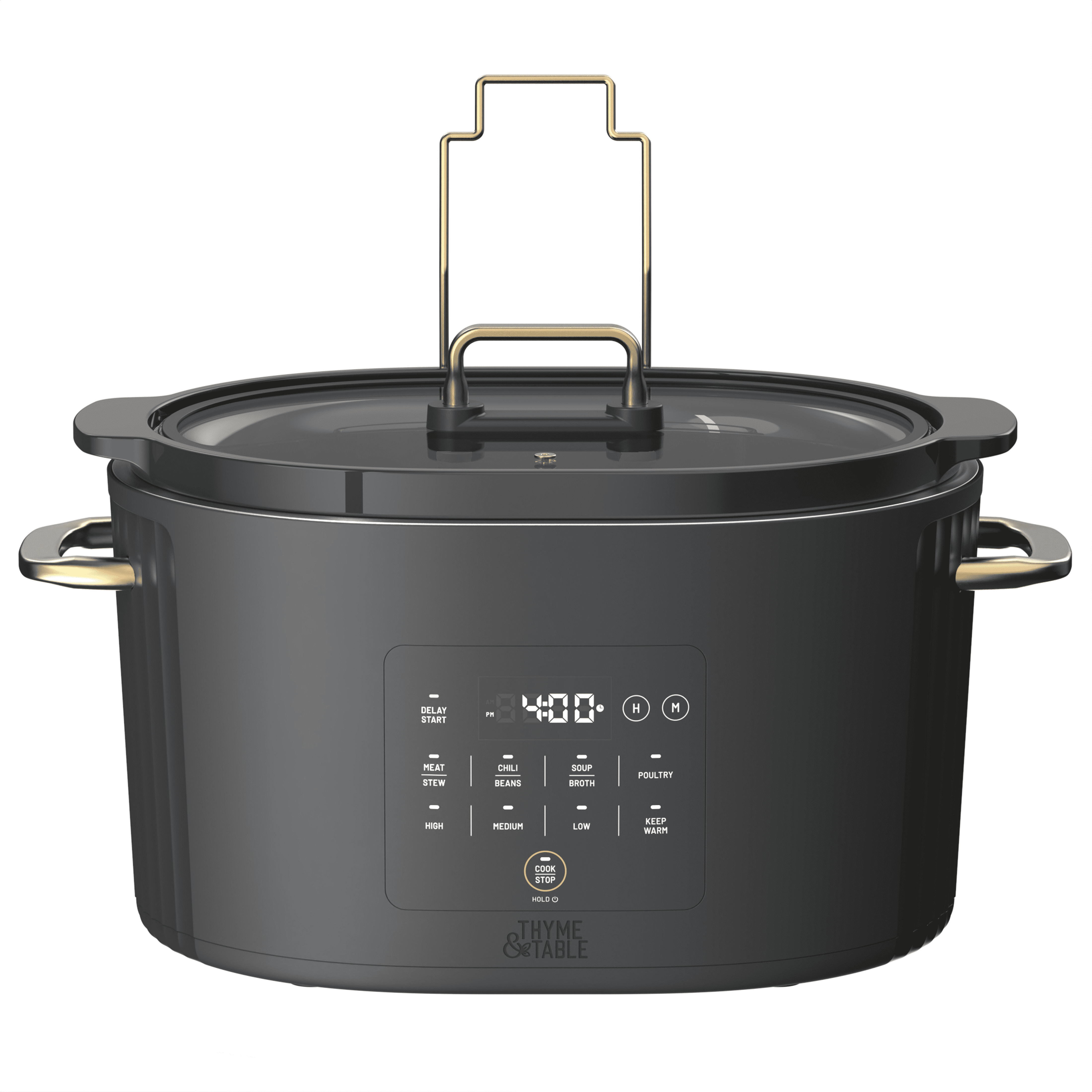 Thyme & Table 6QT Programmable Slow Cooker, Slate Grey