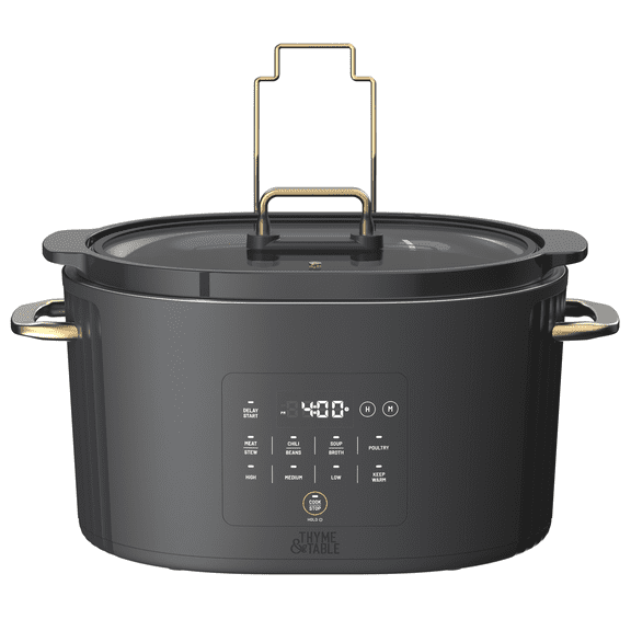 Thyme & Table 6QT Programmable Slow Cooker, Slate Grey