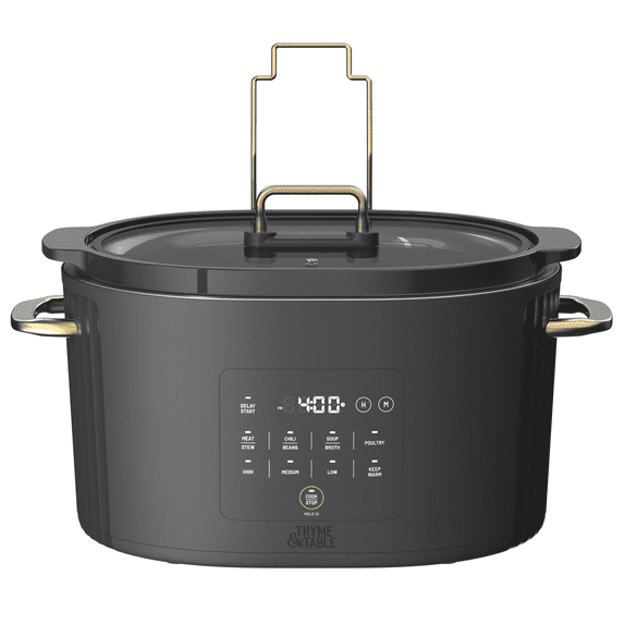 Thyme & Table 6QT Programmable Slow Cooker, Slate Grey