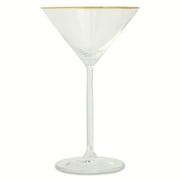 Thyme & Table 7 fl oz Martini Glass with Gold Rim