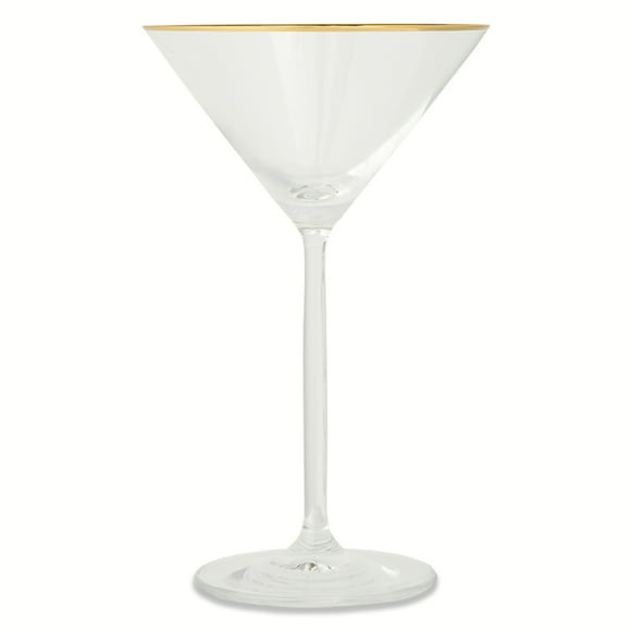 Thyme & Table 7 fl oz Martini Glass with Gold Rim