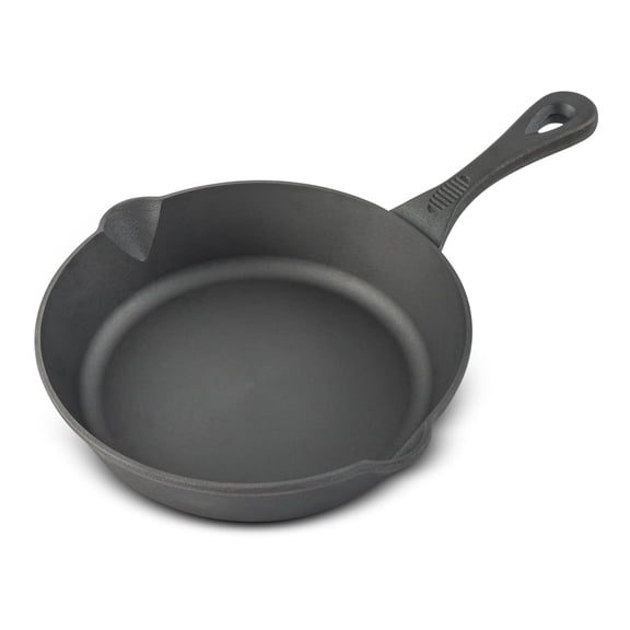 Thyme & Table 8" Smooth Milled, Pre-Seasoned Cast Iron Skillet