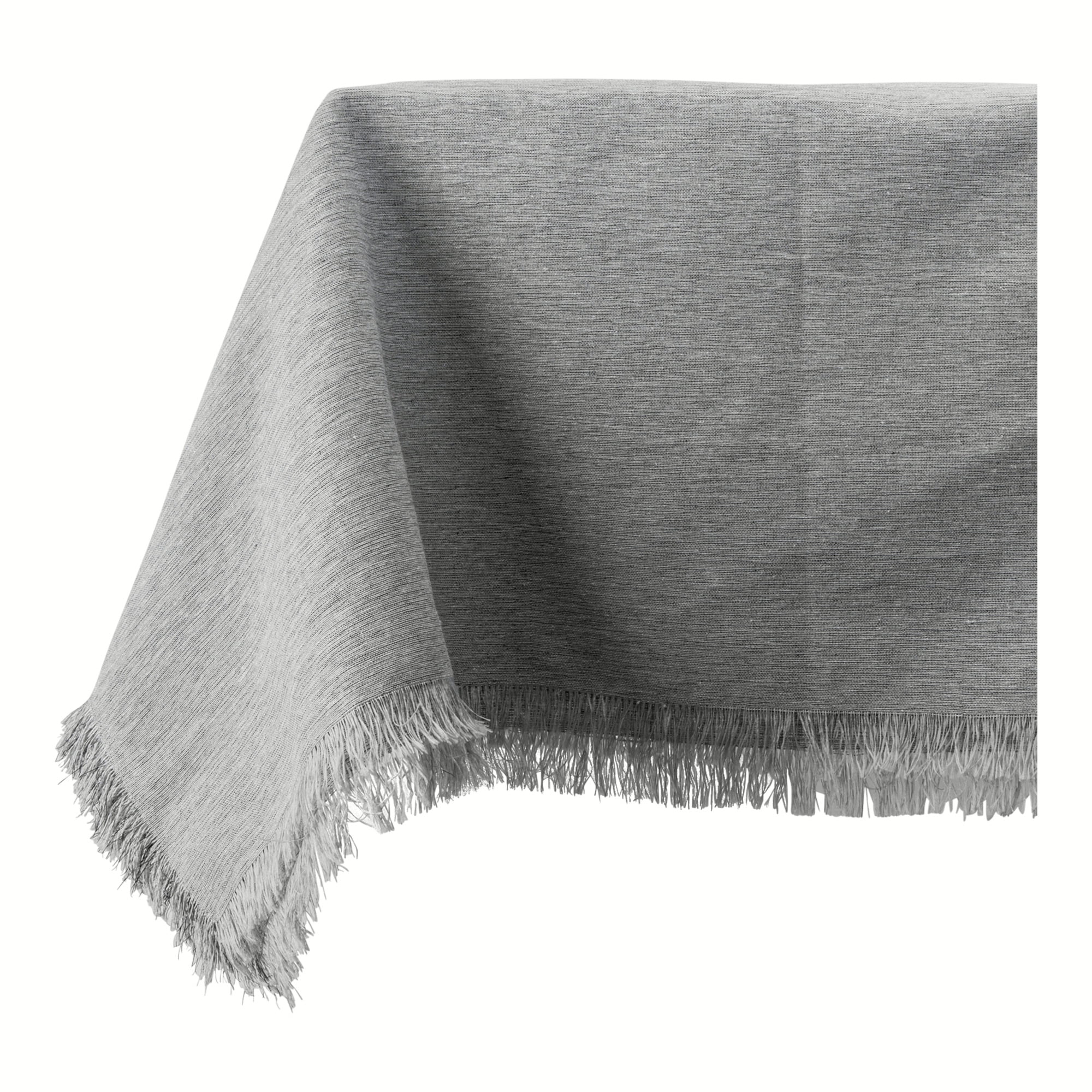 Thyme & Table 84 Inch Rectangle Tablecloth in Gray with Black Lurex Shimmer