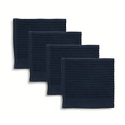Thyme & Table Bar Mop Dish Cloth Towels, Navy, 4 Pack Set