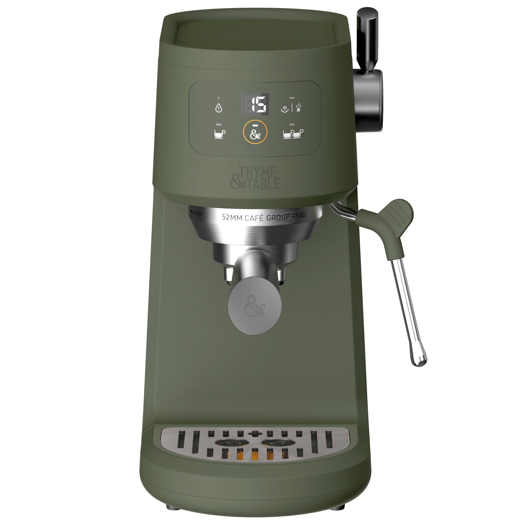 Free Shipping! Thyme & Table Mini Espresso Machine Slate Grey, 15