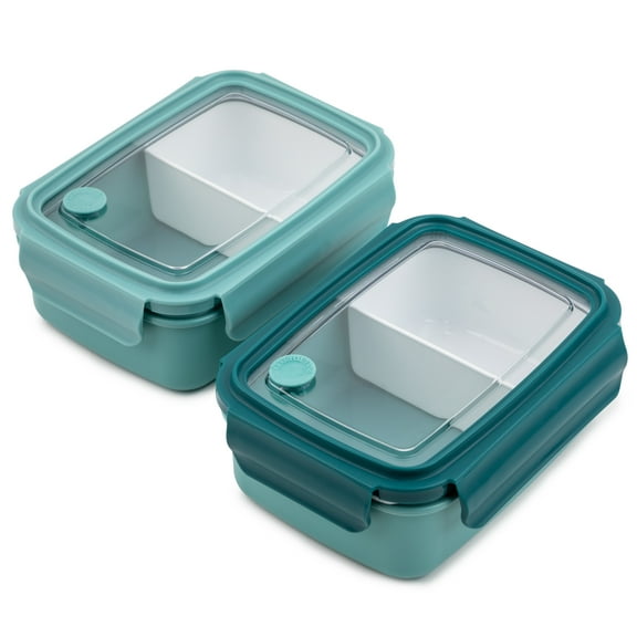 Thyme & Table 30 oz Bento Box, 2-Pack, Peacock Color