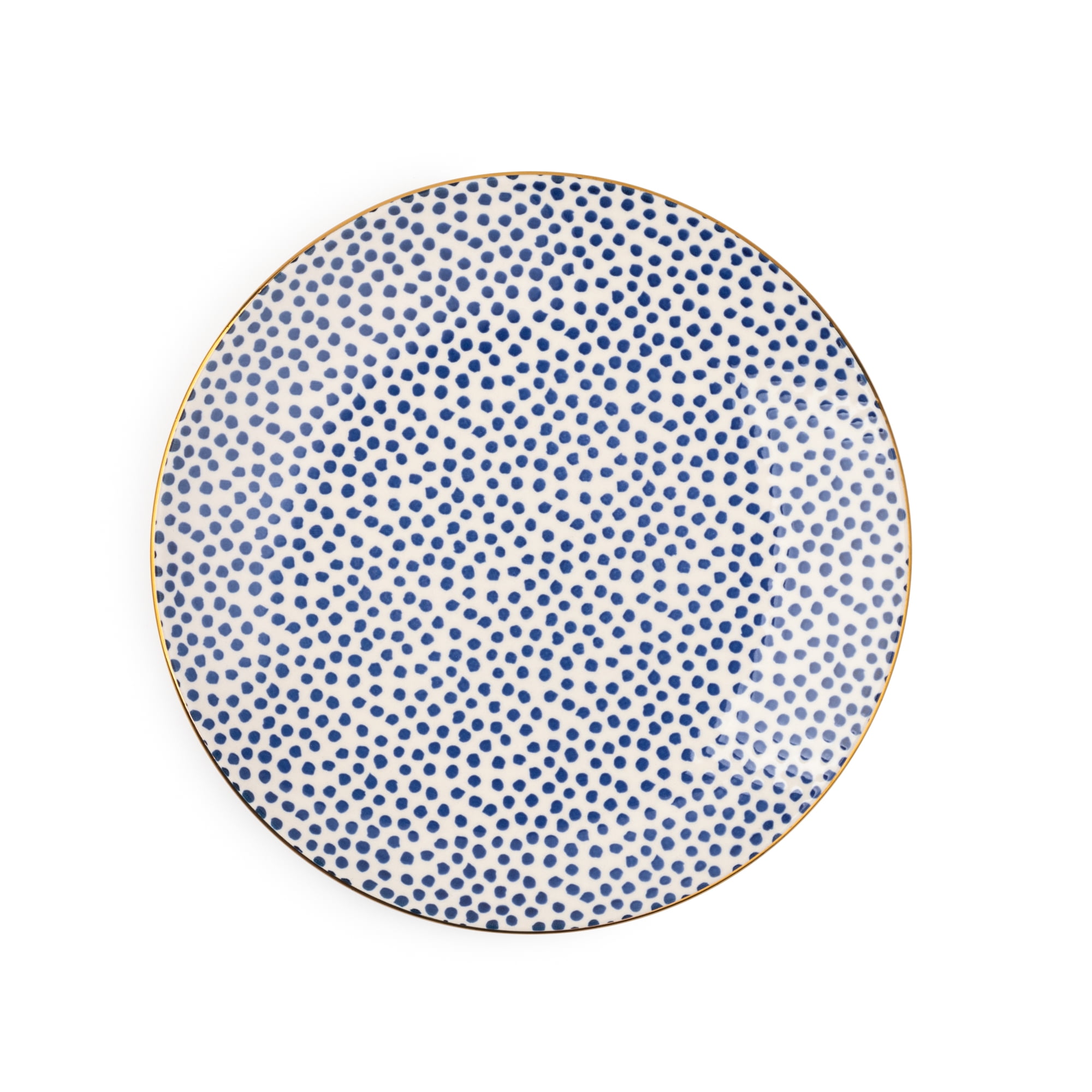 Thyme & Table Blue Dot Stoneware Round Salad Plate