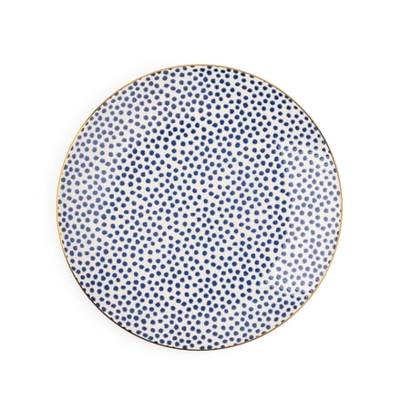 Thyme & Table Blue Dot Stoneware Round Salad Plate