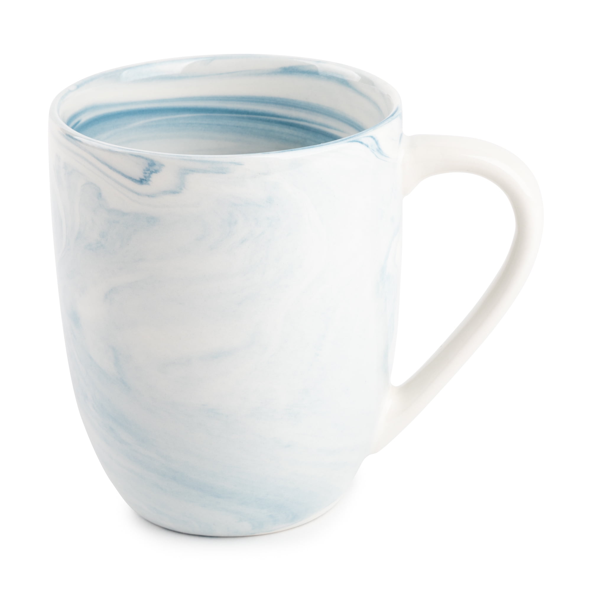 Thyme & Table Blue Marble Stoneware Coffee Mug, 15 fl oz