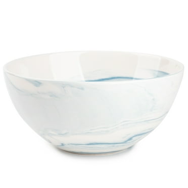 Thyme & Table Blue Marble Stoneware Round Cereal Bowl