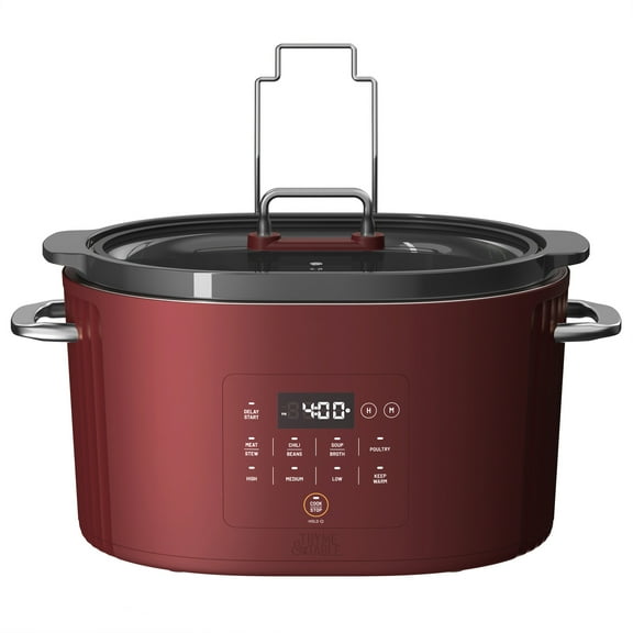 Thyme & Table 6QT Programmable Slow Cooker, Cabernet Red