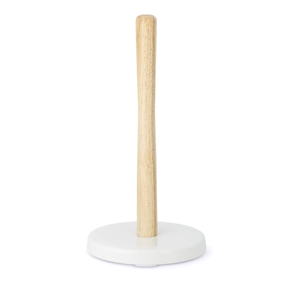 Thyme & Table Non-Slip Bamboo and Ceramic Paper Towel Holder