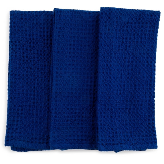 Thyme & Table Blue Cotton Waffle Kitchen Towels (3 Count)