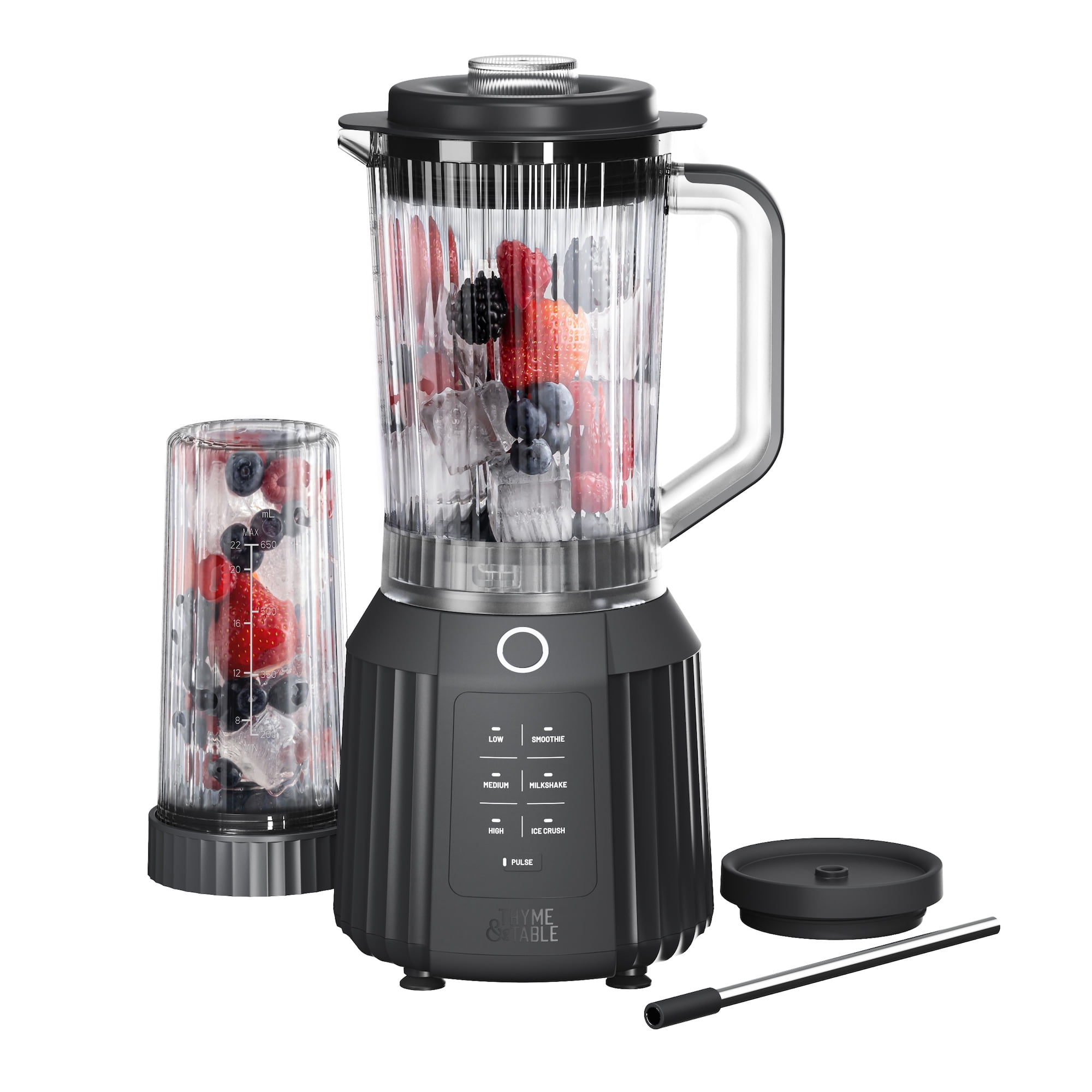 Thyme & Table Countertop Blender Duo - Slate Grey