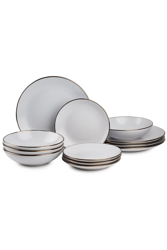 Thyme & Table Dinnerware Aria Stoneware, 12 Piece Set