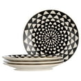 Thyme & Table Dinnerware Black & White Medallion Stoneware Salad Round