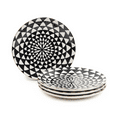 Thyme & Table Dinnerware Black and White Medallion Stoneware Dinner