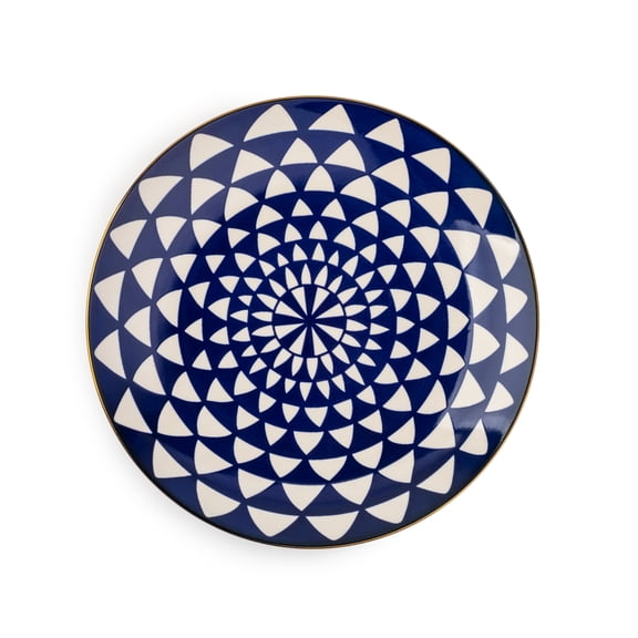 Thyme & Table Dinnerware Blue Medallion Stoneware Round Salad Plate