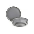 Thyme & Table Dinnerware Gray Ava Stoneware Dinner Round Plates, 4 Pack
