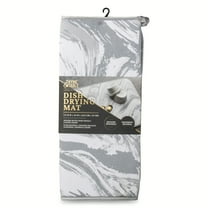 Thyme & Table Dish Drying Mat, White and Gray Marble Print