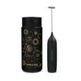 thumbnail image 1 of Thyme & Table 22 fl oz Stainless Steel Coffee Tumbler with Frother, Black Zodiac, 1 of 6