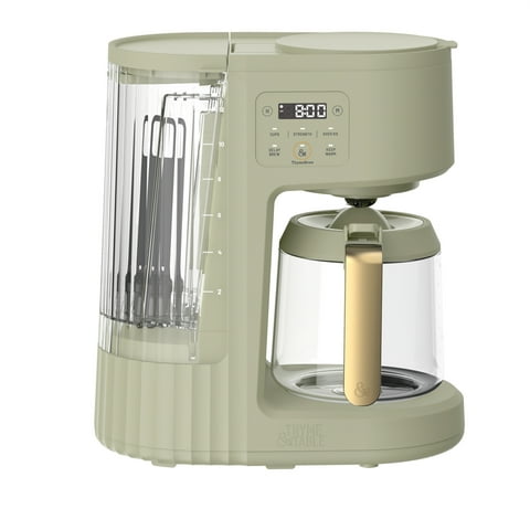 Thyme & Table 12-Cup Programmable Drip Coffee Maker with 60oz Water Reservoir, 4 Brew Modes, and Warming Plate, Eucalyptus Green