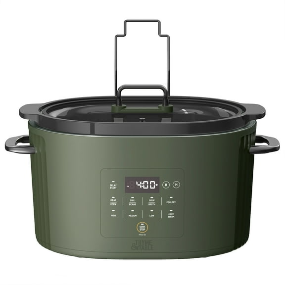 Thyme & Table 6QT Programmable Slow Cooker, Dusty Moss
