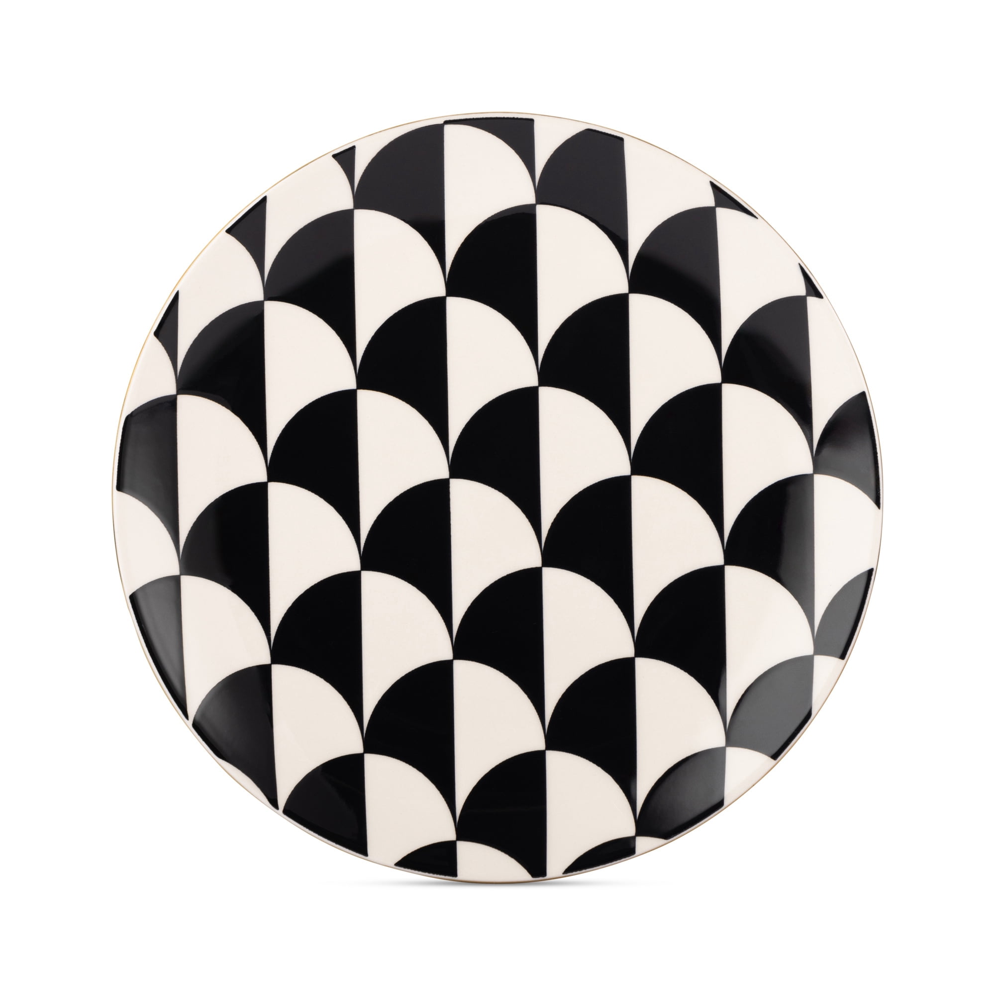 Thyme&Table, Emmett Ceramic Salad Plate, Black, Ceramic, 8.26 in ...