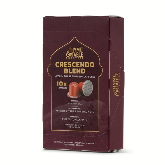 Thyme & Table Espresso Capsules, Medium Roast, Crescendo Blend