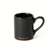 Thyme & Table Black Espresso Mug with Gold Accents
