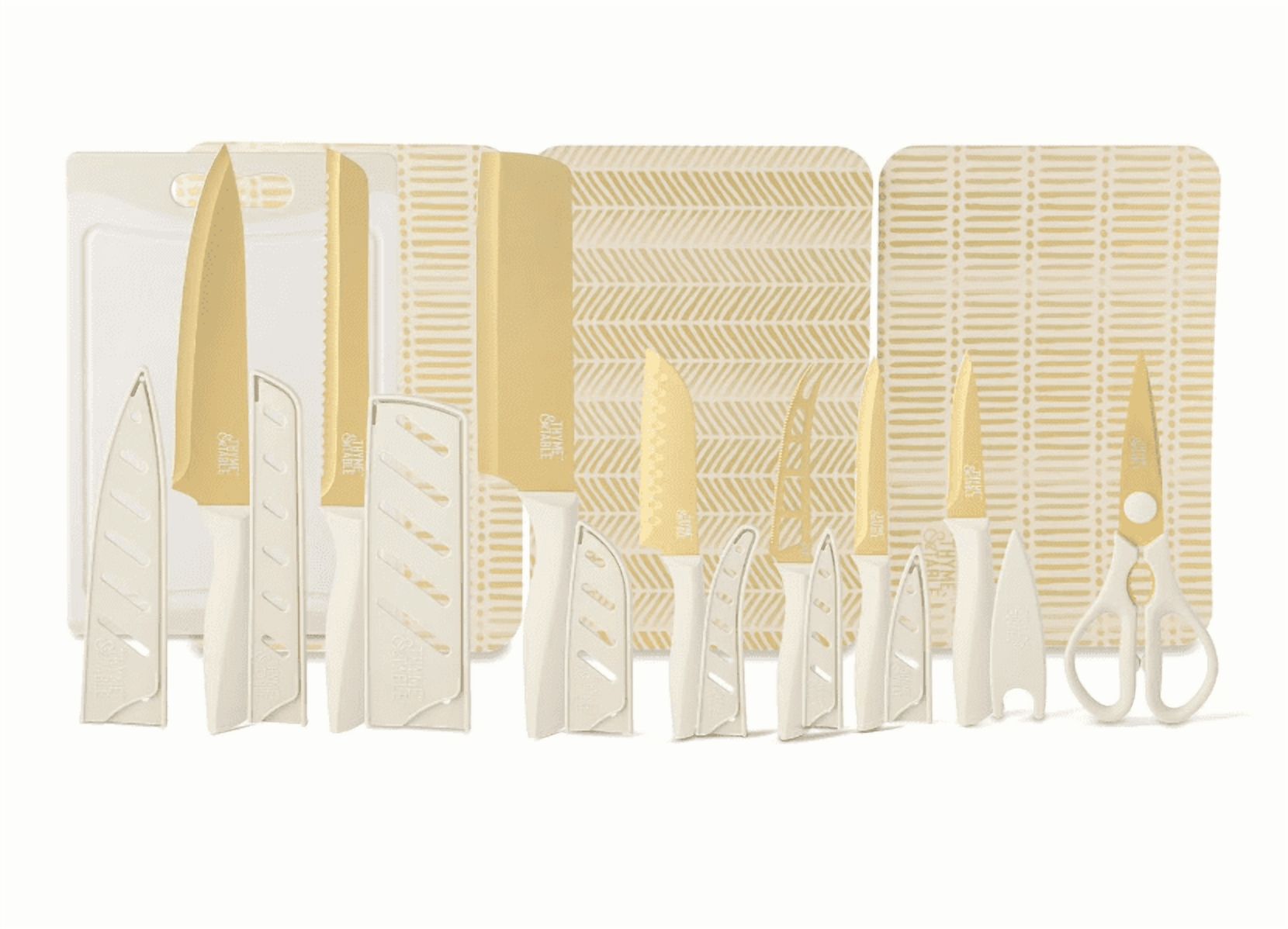 Thyme & Table Essential Edition 20-Piece Cutlery Knife Set, Taupe