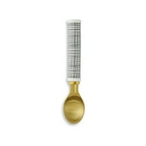 Thyme & Table Gold Finish Ice Cream Scoop, Ceramic Cross-Hatch Handle