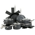 thumbnail interactive-video image 1 of Thyme & Table 15-Piece Non-Stick Hard Anodized Cookware Set, Pots and Pans Set - Black, 1 of 16