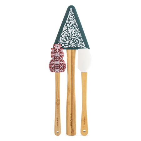 Thyme & Table Holiday 3-Piece Figural Silicone Spatula Set - Green
