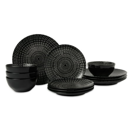 Thyme & Table Maddox 12-Piece Stoneware Dinnerware Set