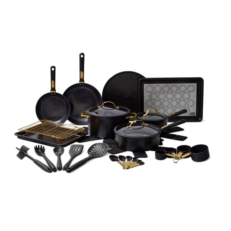 T*T様 omame05 6点セット Thyme & Table 32-Piece Aluminum Ceramic Non-Stick Cookware Set