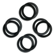 Thyme & Table Metal Napkin Rings Matte Black, 4-Piece Set
