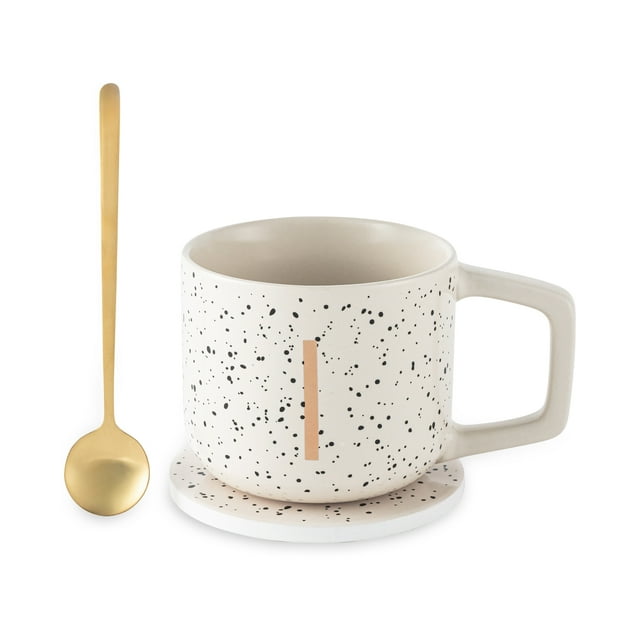 Thyme & Table Monogram I Mug, Coaster and Stir Set