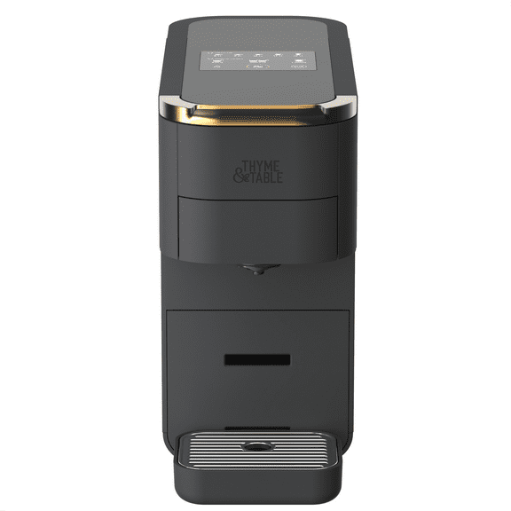 Thyme & Table Multi Capsule Coffee Machine, Universal Capsule Compatible with Espresso and Coffee, One-Touch Controls, Slate Grey