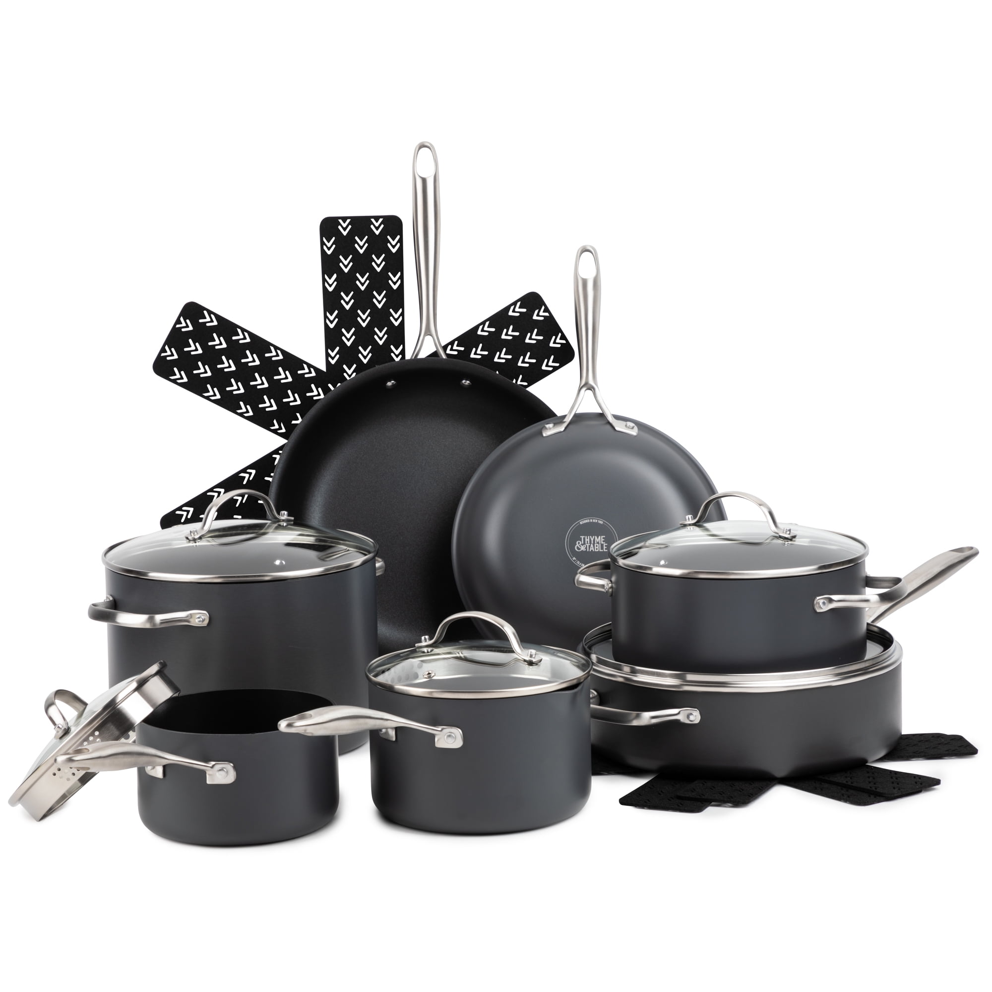 Thyme & Table NonStick 15Piece Hard Anodized Cookware Set