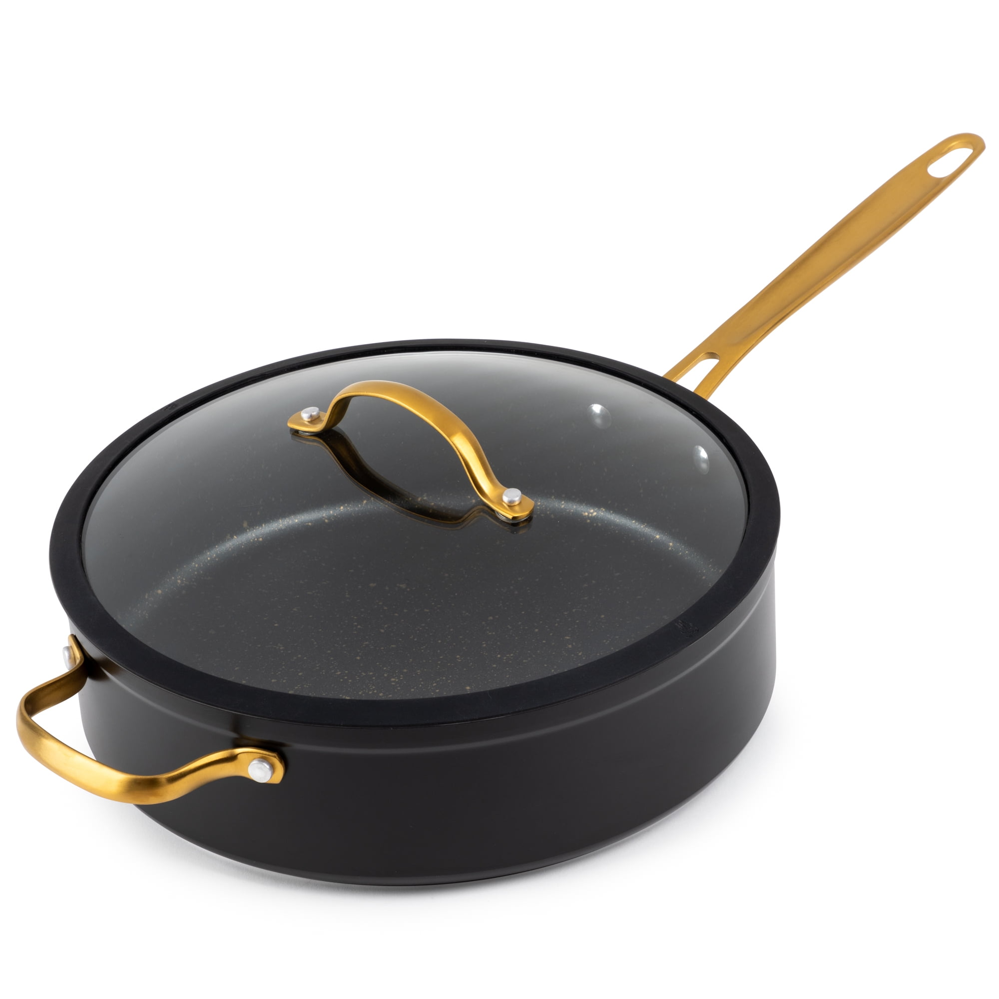 Thyme & Table NonStick 5 QT Signature Saute Pan with Glass Lid, Black