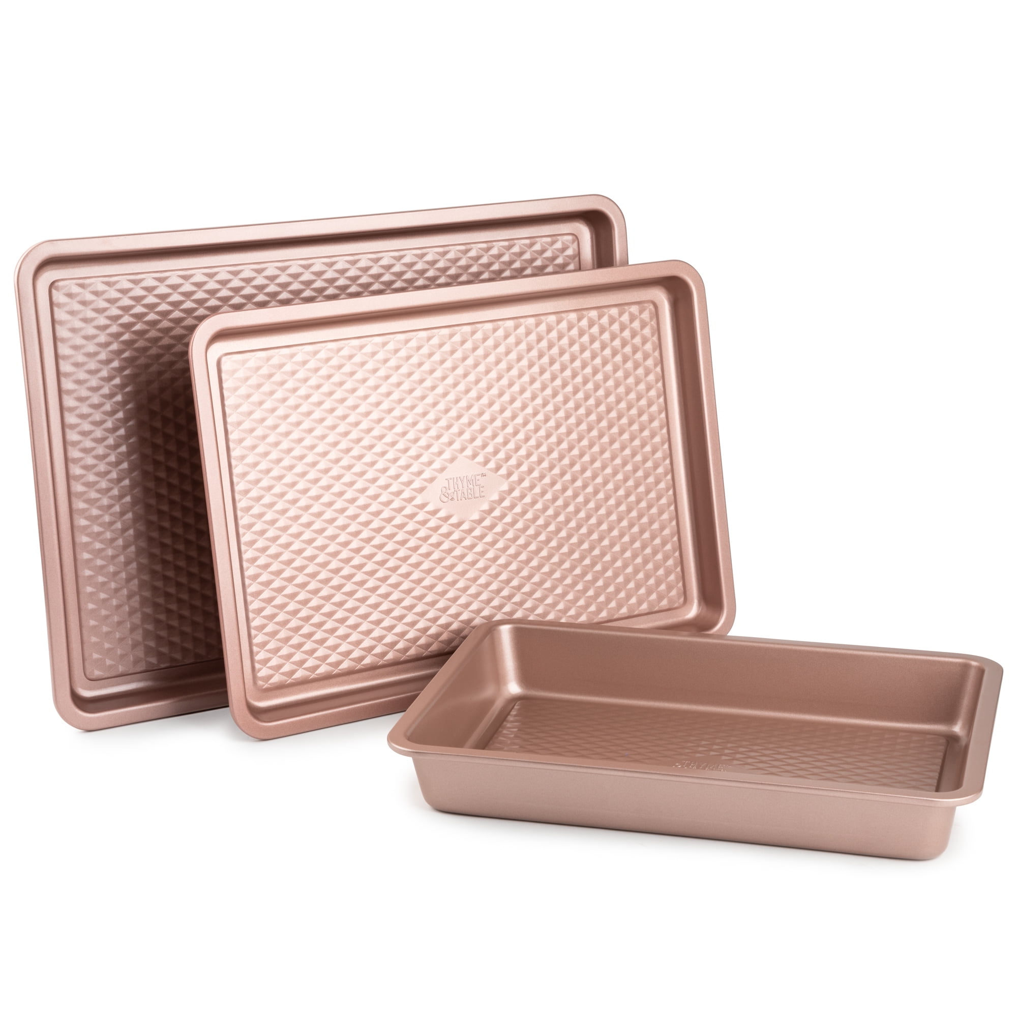 Thyme & Table Non-Stick Cookie Sheet Jelly Roll Pan, 12 x 17, Rose Gold