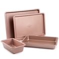 thumbnail interactive-video image 1 of Thyme & Table Non-Stick Aluminized Steel Baking 4Pc Set, Rose Gold, 1 of 8