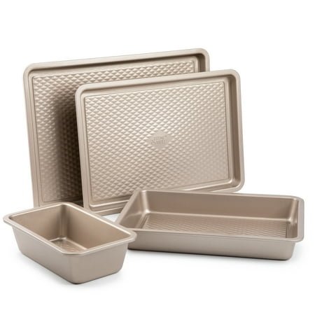 Thyme & Table Non-Stick Aluminized Steel Baking 4pc Set, Champagne Gold
