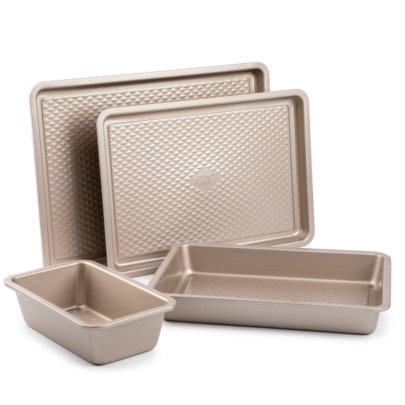 Thyme & Table Non-Stick Aluminized Steel Baking 4pc Set, Champagne Gold