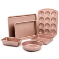 thumbnail image 1 of Thyme & Table Non-Stick Aluminized Steel Baking 6 Piece Set, Rose Gold, 1 of 9