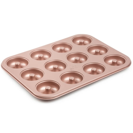 Thyme & Table Non-Stick Donut Pan, 14" Rose Gold