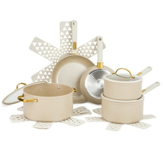  Ceramic Pots and Pans Set - Kitchen Cookware Sets Nontsick Non  Toxic Cookware Set With Dutch Oven, Frying Pan, Saucepan, Sauté Pan, Cooking  Utensils Set, Gold Pots and Pans for Cooking