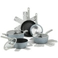 Thyme & Table Nonstick Eden Cookware, 12Piece Set, Cool Grey